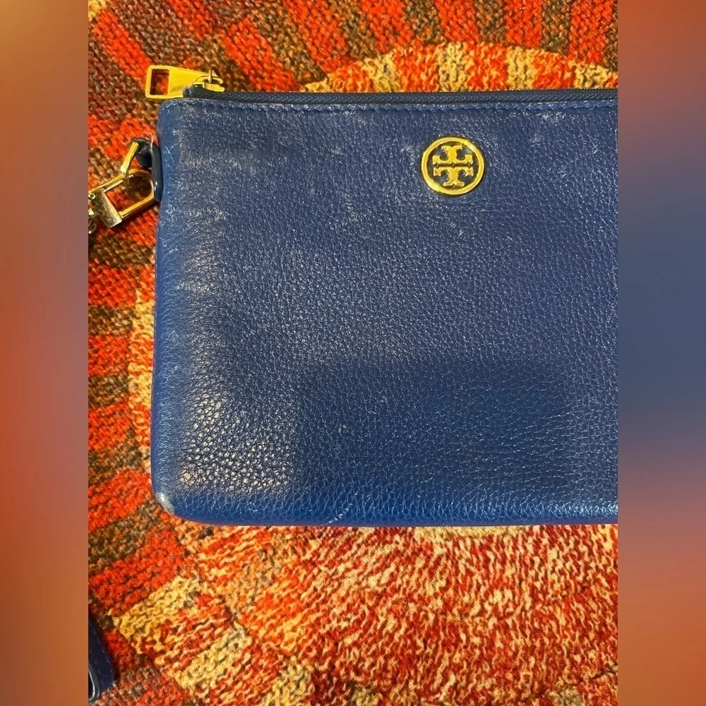 Tory Burch jelly blue wristlet
